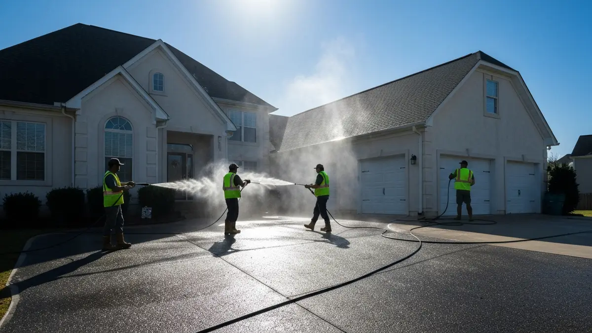 Pressure washing in Clinton, Tennessee