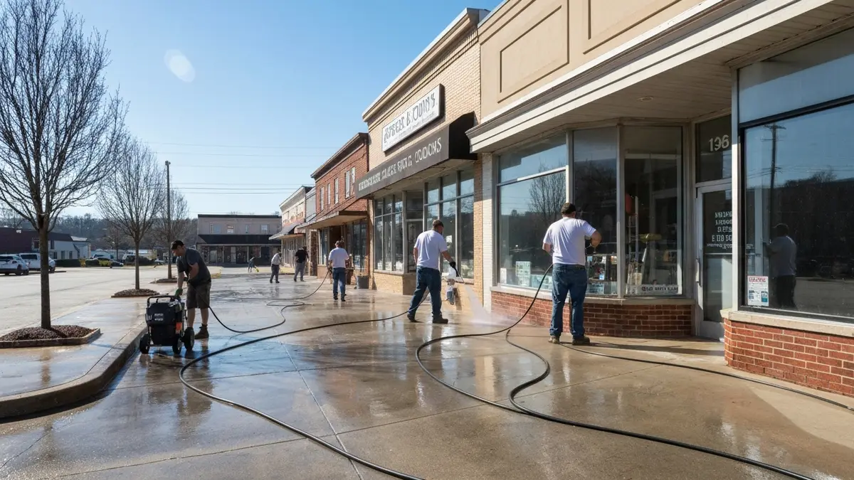 Pressure washing in Morristown, Tennessee